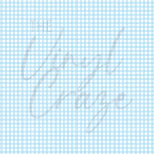 Blue Gingham - Adhesive Vinyl Sheets