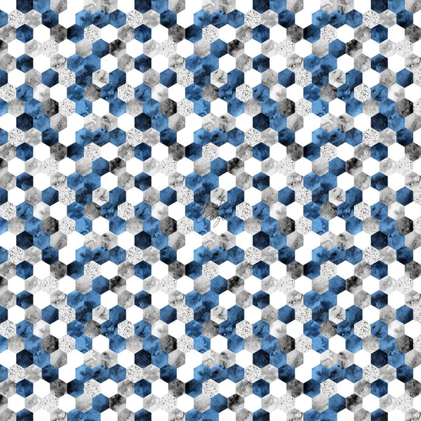 Blue Honeycomb - Adhesive Vinyl Sheets