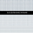 Blue Western Doodle Patchwork Set
