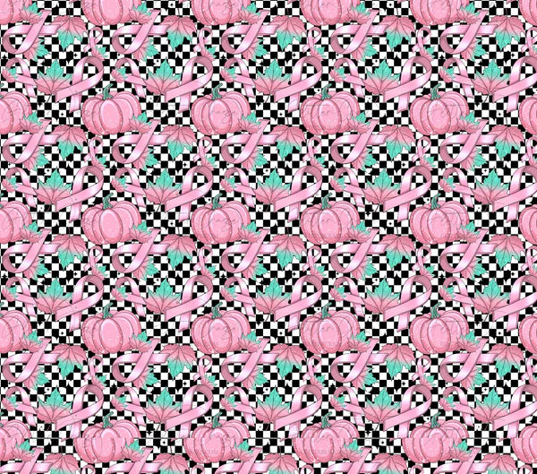 In October we wear pink checker - Adhesive Vinyl Sheets