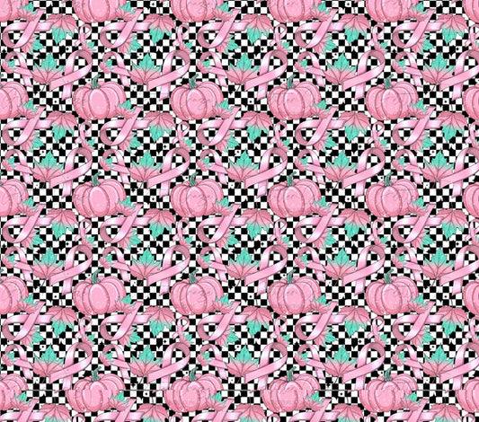 In October we wear pink checker - Adhesive Vinyl Sheets