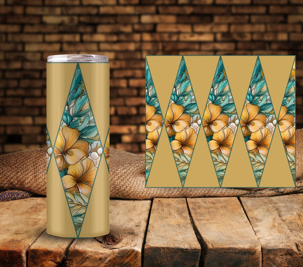 Boho Beach Diamond - UV DTF Tumbler wrap