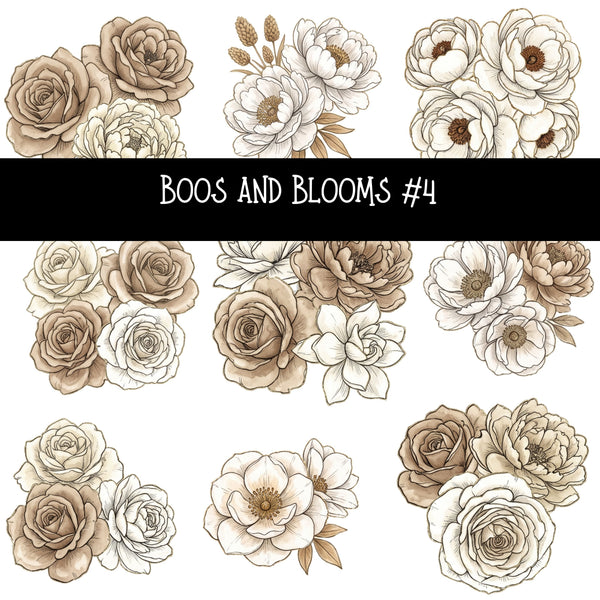 Boos and Blooms UV DTF Decal sheets 7 Designs available