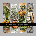 Botanical Panels - UV DTF Decal sheets 11 Designs to choose from