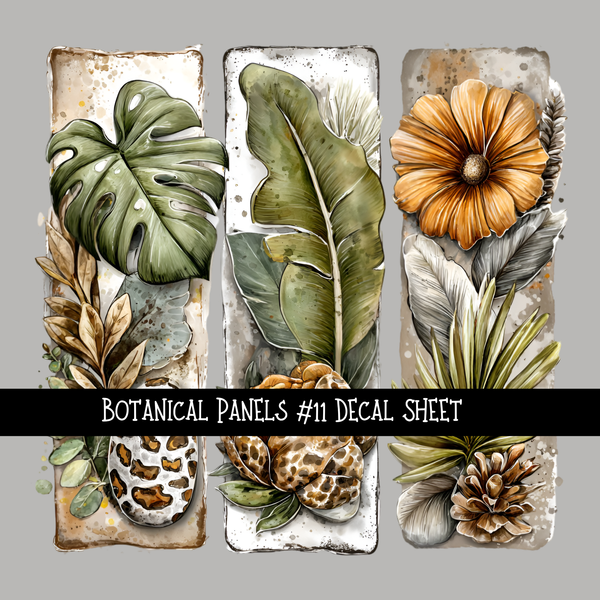 Botanical Panels - UV DTF Decal sheets 11 Designs to choose from