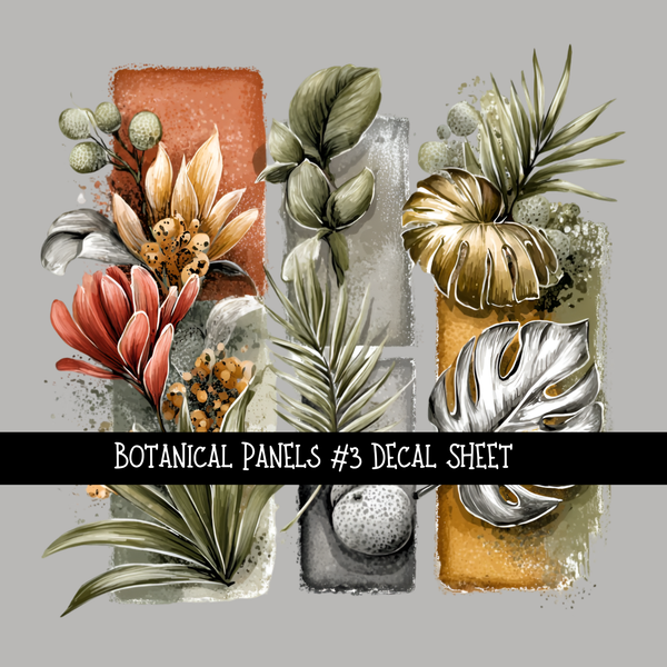 Botanical Panels - UV DTF Decal sheets 11 Designs to choose from