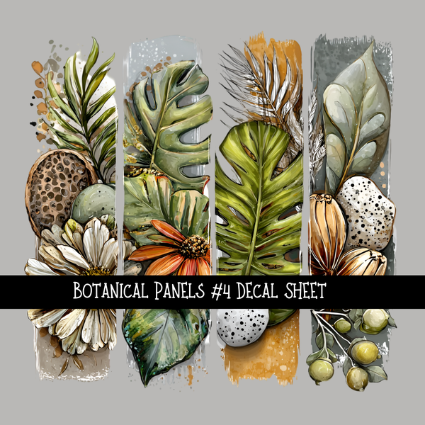 Botanical Panels - UV DTF Decal sheets 11 Designs to choose from