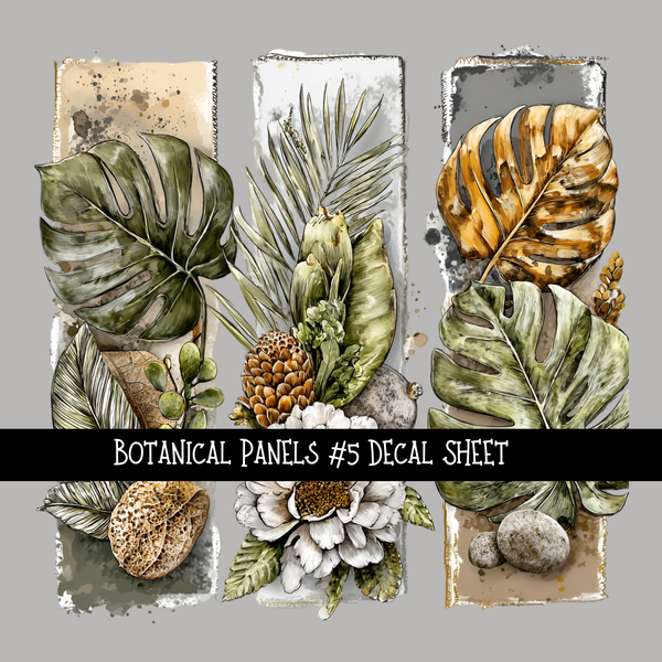 Botanical Panels - UV DTF Decal sheets 11 Designs to choose from