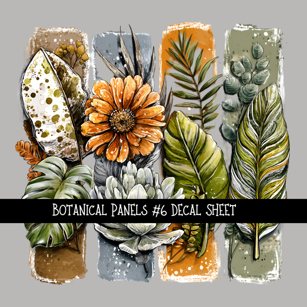 Botanical Panels - UV DTF Decal sheets 11 Designs to choose from
