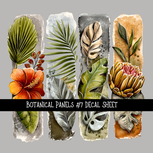 Botanical Panels - UV DTF Decal sheets 11 Designs to choose from