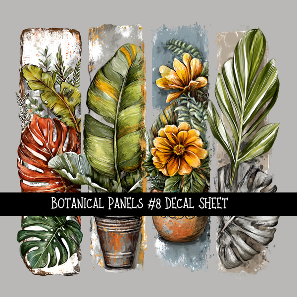 Botanical Panels - UV DTF Decal sheets 11 Designs to choose from
