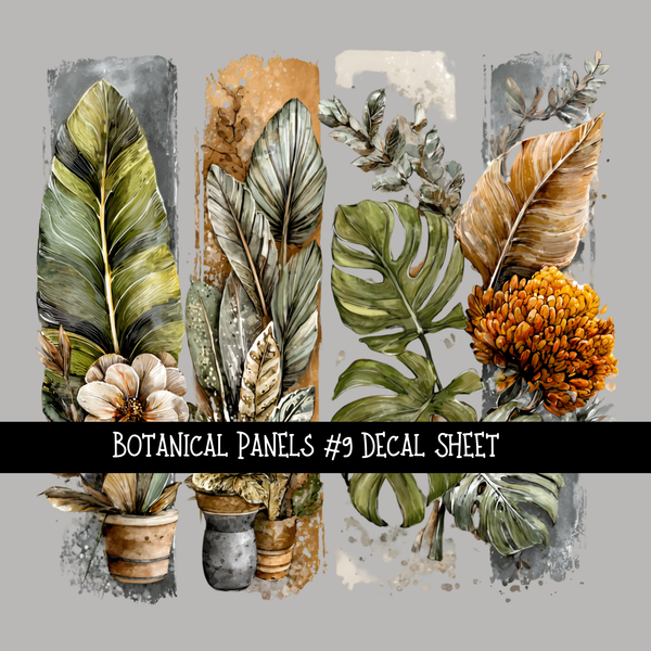 Botanical Panels - UV DTF Decal sheets 11 Designs to choose from