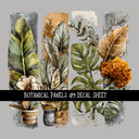 Botanical Panels - UV DTF Decal sheets 11 Designs to choose from