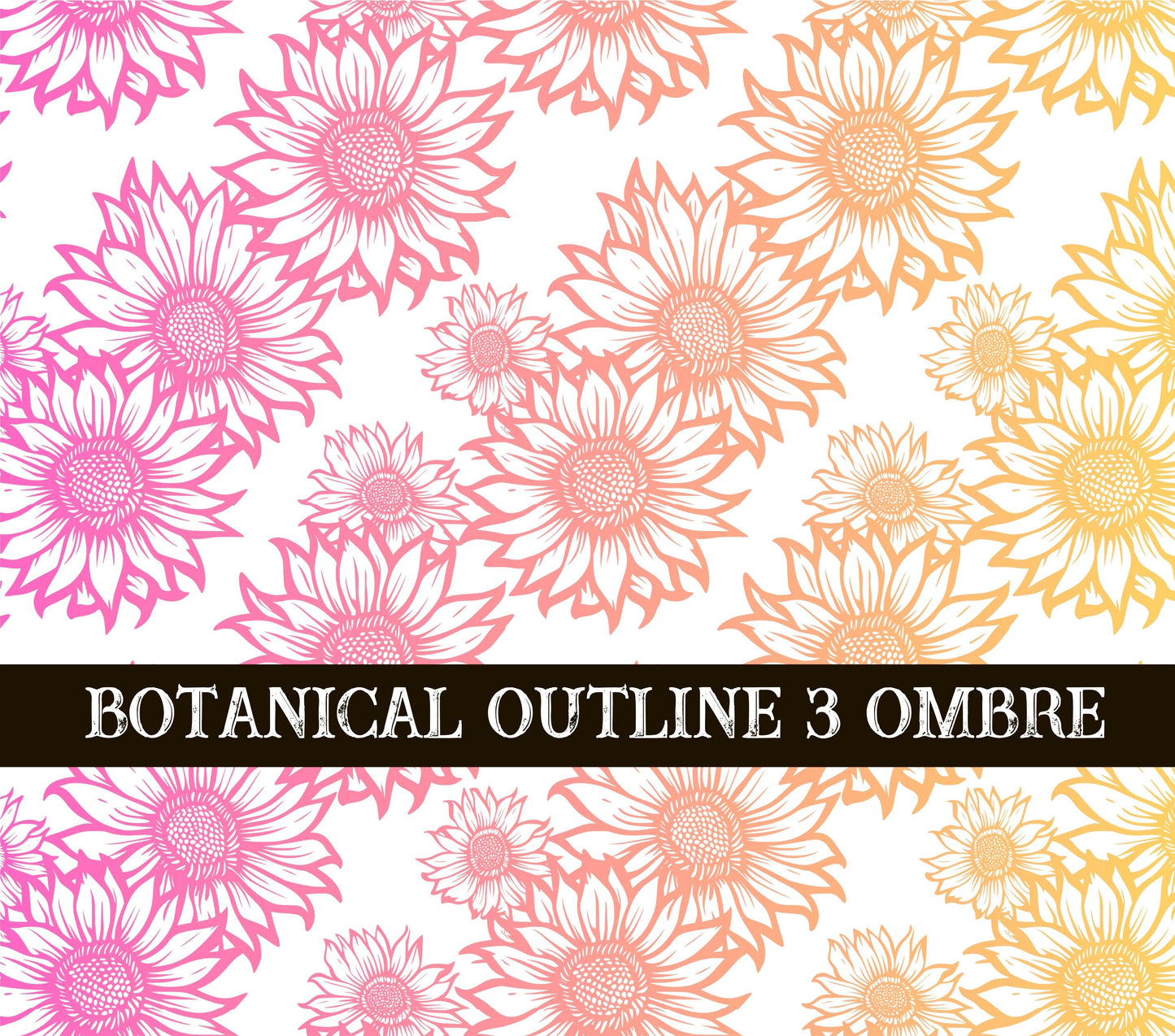 Botanical Outline #3 UV DTF Wrap 3 color options