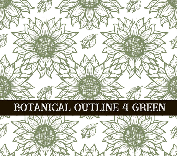 Botanical Outline #4 UV DTF Wrap 3 color options