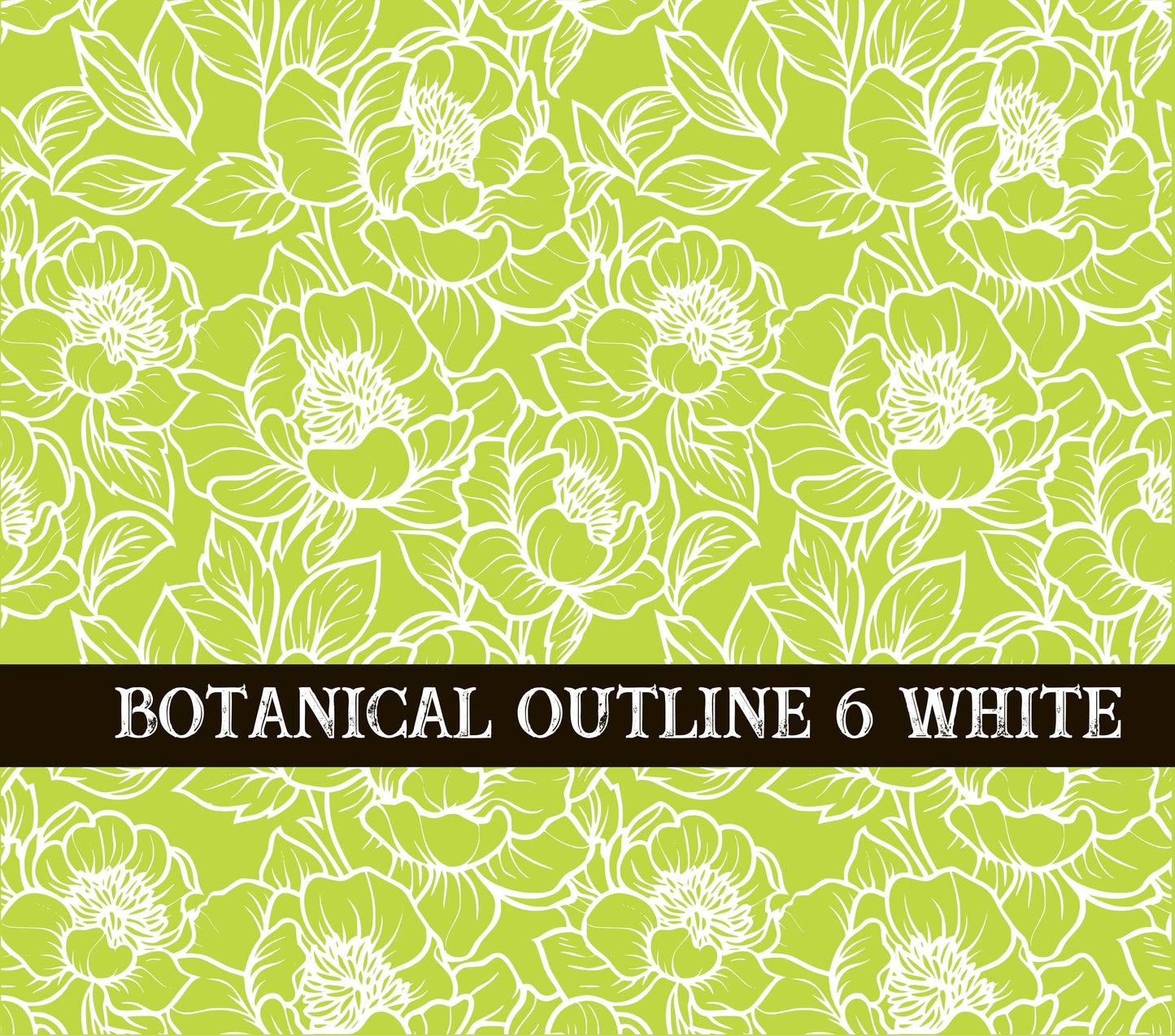 Botanical Outline #6 UV DTF Wrap 3 color options
