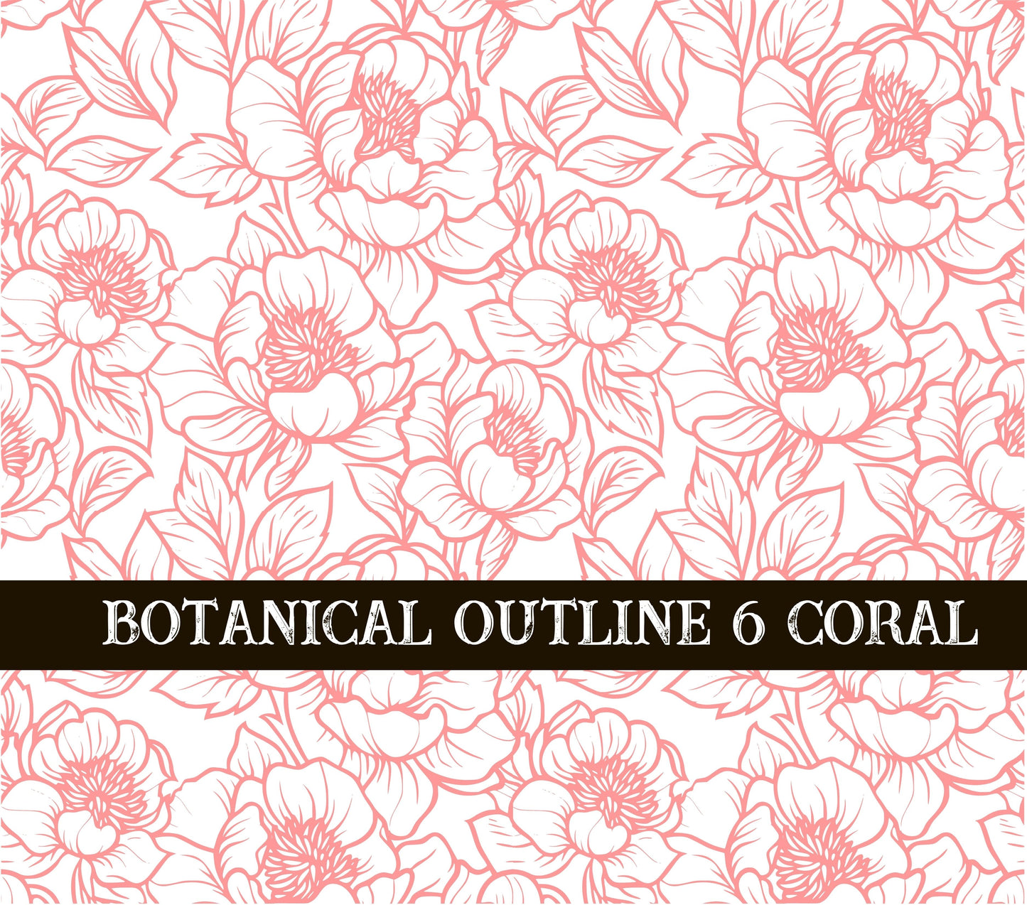 Botanical Outline #6 UV DTF Wrap 3 color options