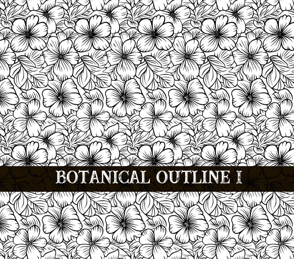 Botanical Outline #1 UV DTF Wrap
