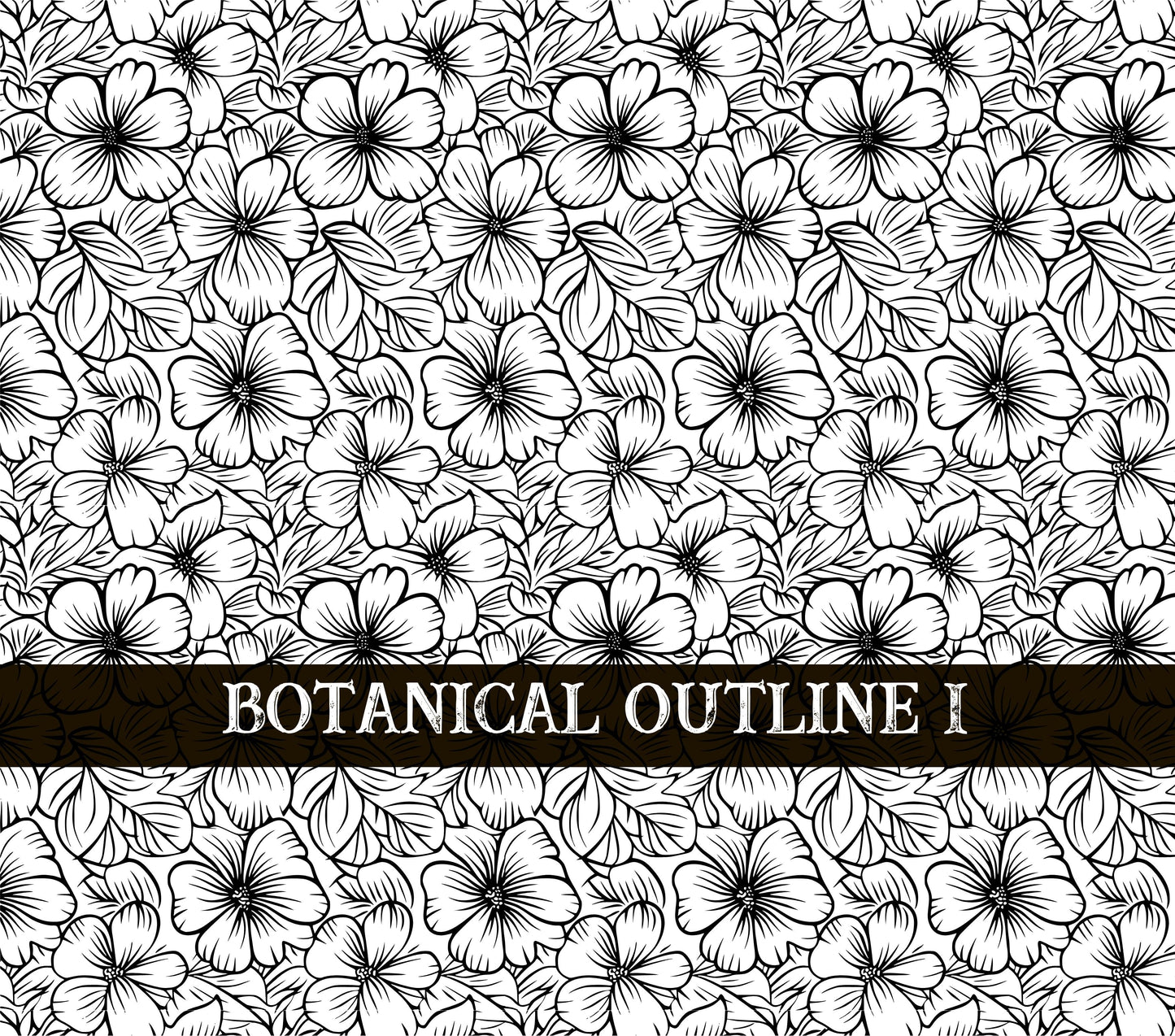 Botanical Outline #1 UV DTF Wrap