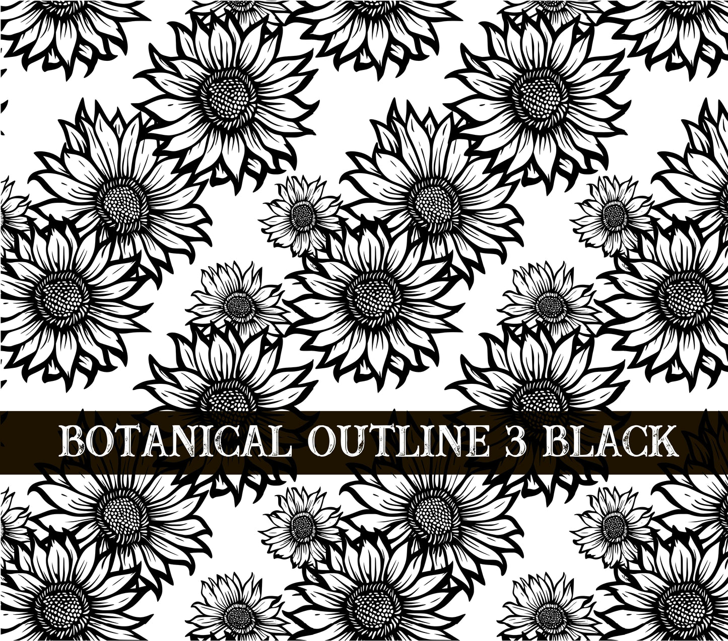 Botanical Outline #3 UV DTF Wrap 3 color options