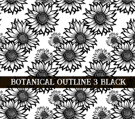 Botanical Outline #3 UV DTF Wrap 3 color options