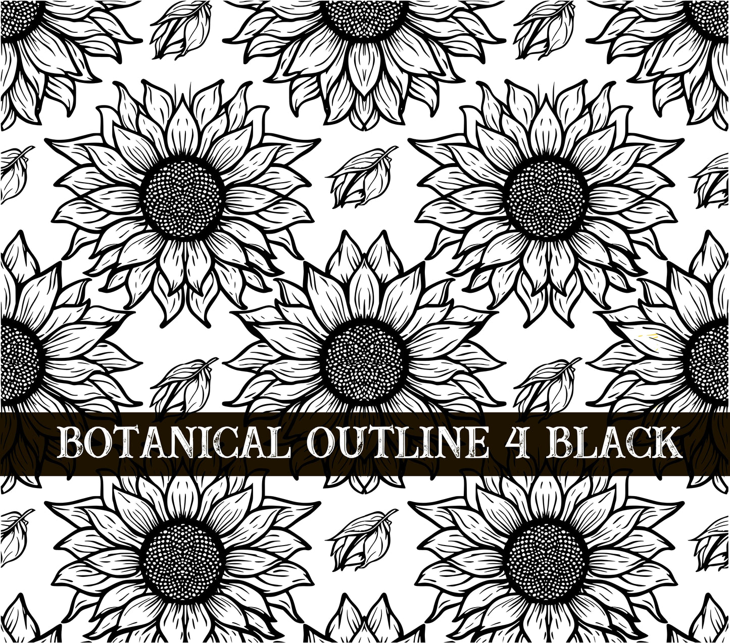 Botanical Outline #4 UV DTF Wrap 3 color options