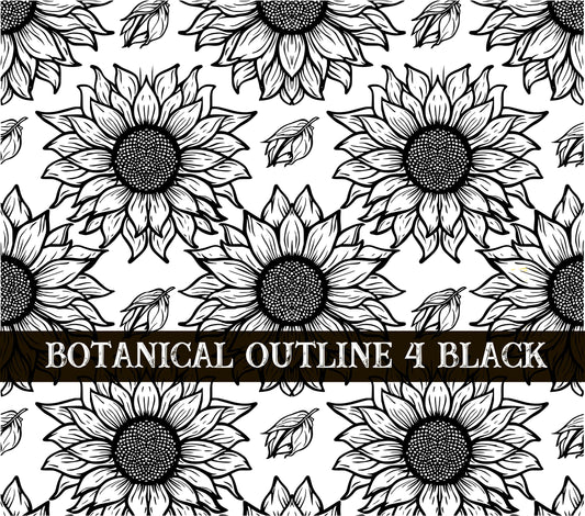 Botanical Outline #4 UV DTF Wrap 3 color options