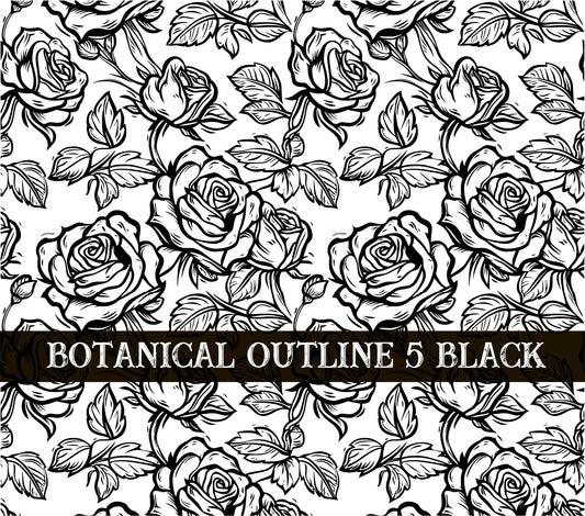 Botanical Outline #5 UV DTF Wrap 3 color options