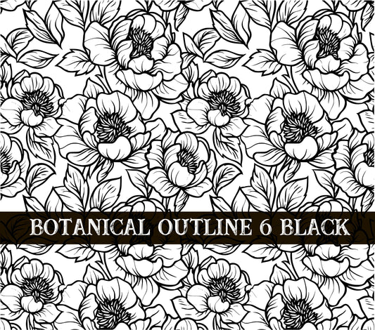 Botanical Outline #6 UV DTF Wrap 3 color options