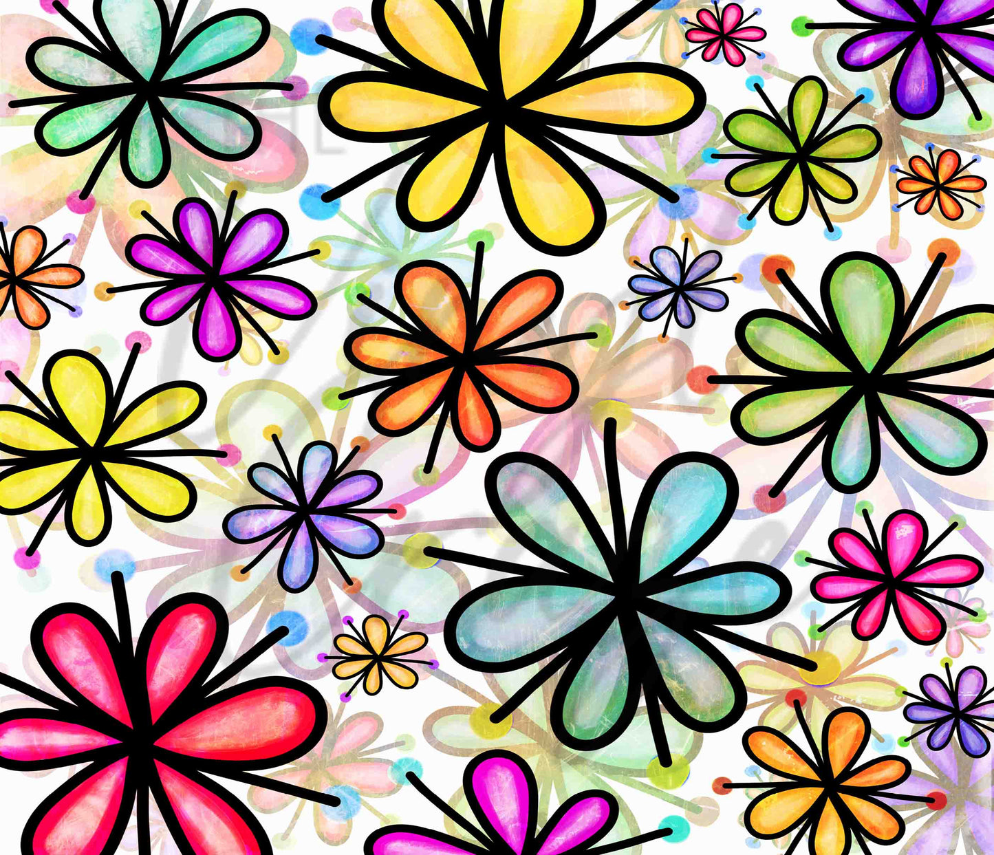 Bougie Flowers - Adhesive Vinyl Wrap