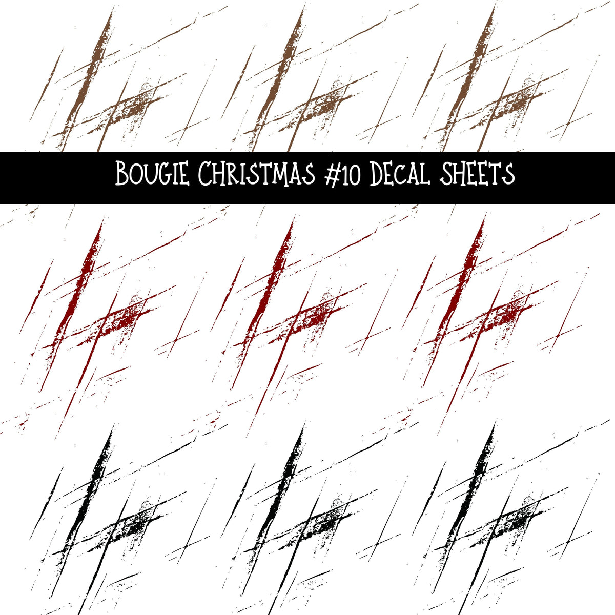 Bougie Christmas UV DTF Decal sheets 12 Designs available