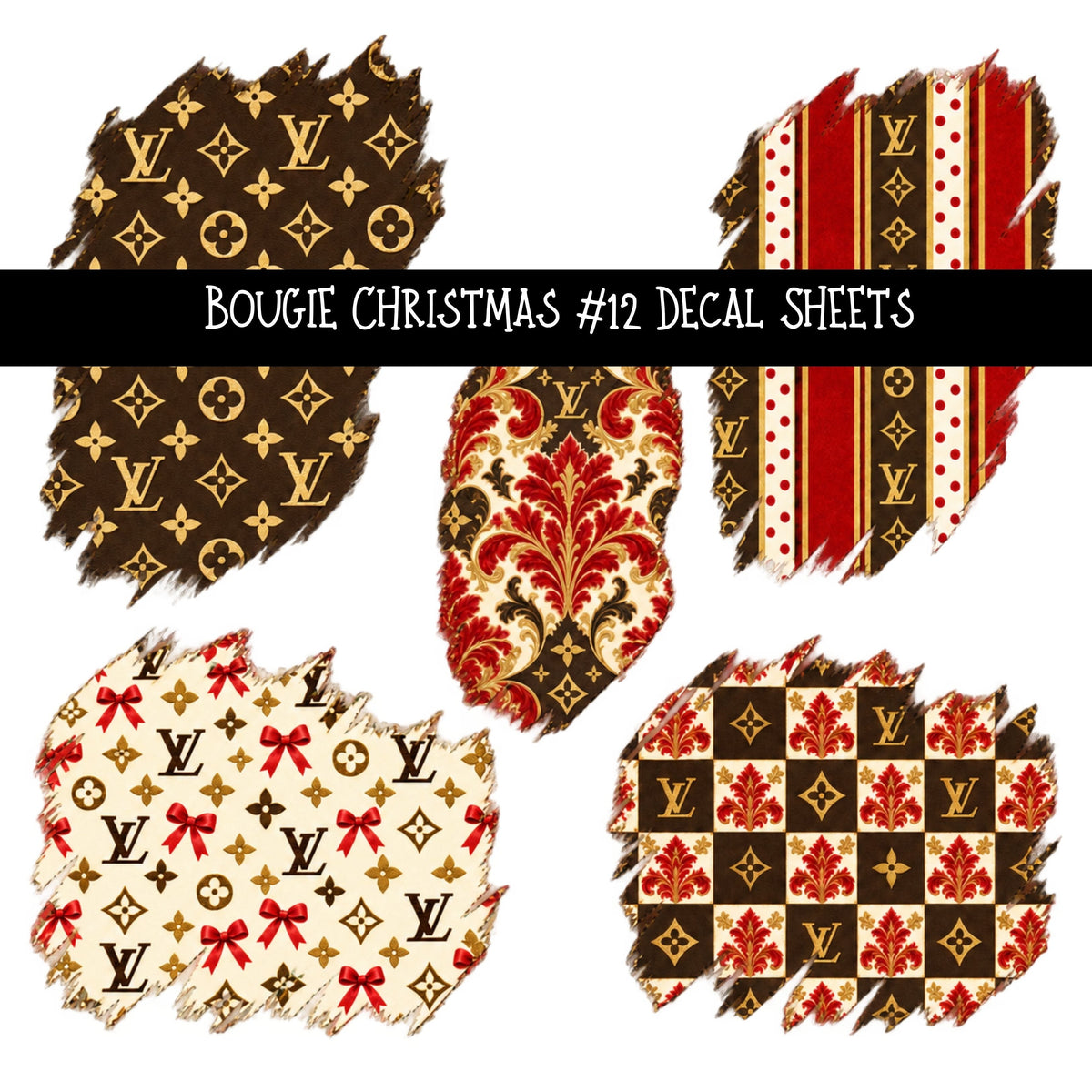 Bougie Christmas UV DTF Decal sheets 12 Designs available