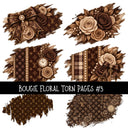Bougie Floral Torn Pages UV DTF Decal sheets 6 Designs available
