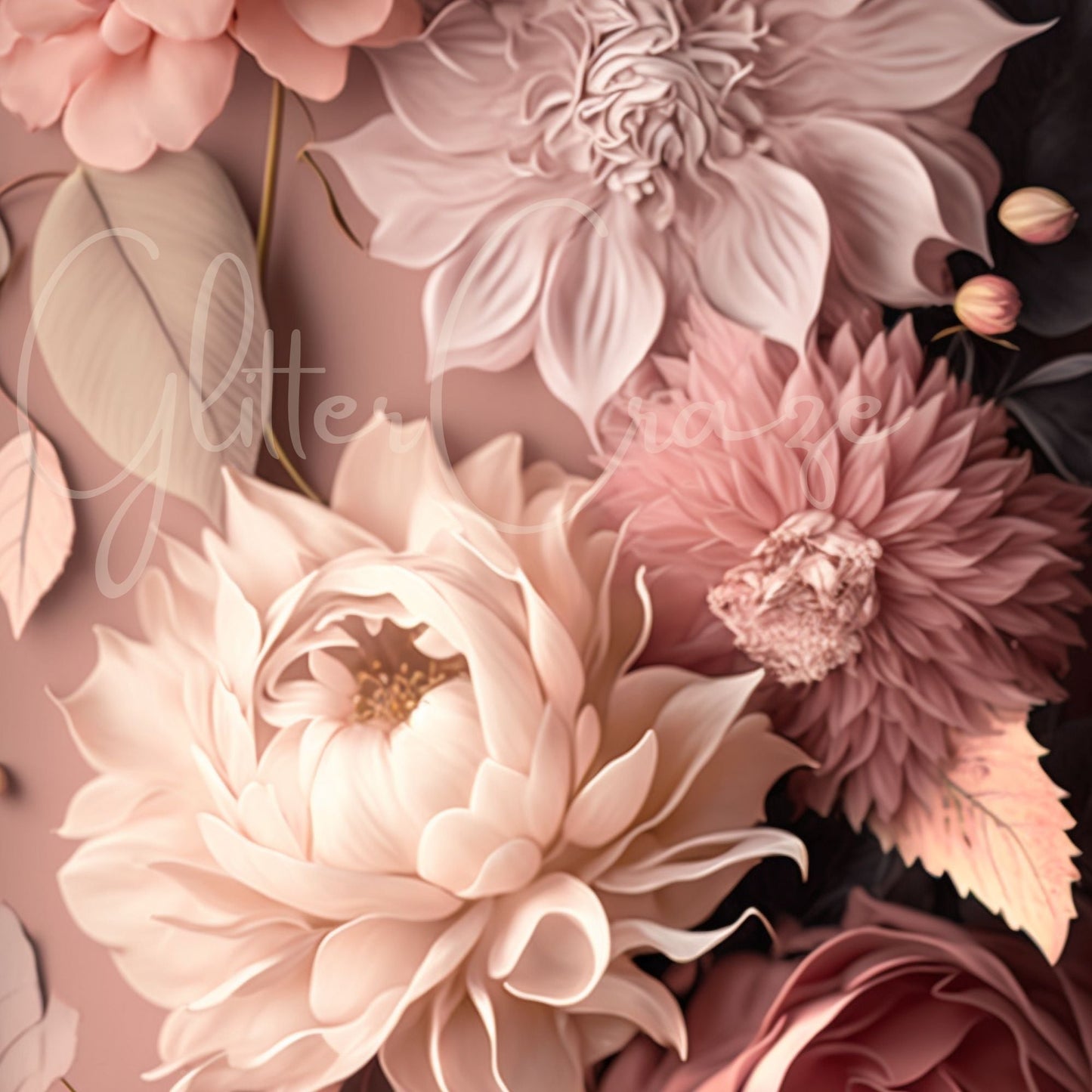 Bougie Floral- Adhesive Vinyl Wrap - 6 Design Options