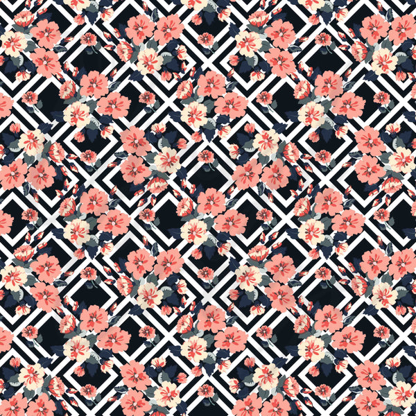 Boxed Florals - Adhesive Vinyl Sheets