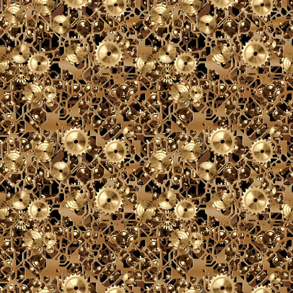 Brass Cogs - Adhesive Vinyl Sheets