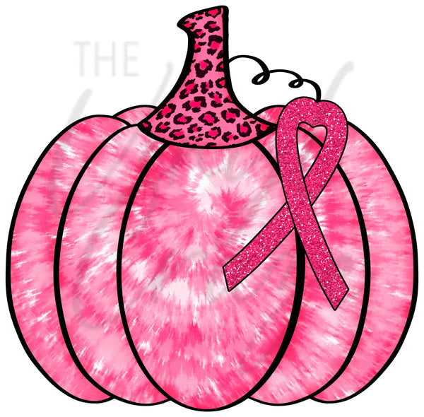 Breast Cancer Pumpkin - UV DTF Decal