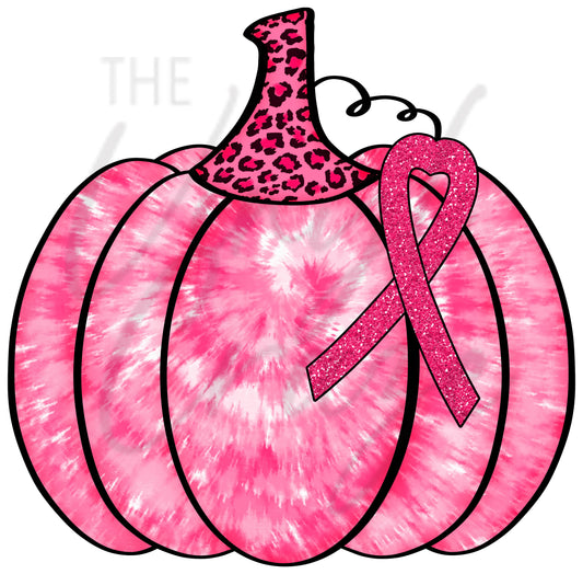 Breast Cancer Pumpkin - UV DTF Decal