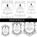 Bridgerton UV DTF Decal sheets 3 designs