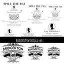 Bridgerton UV DTF Decal sheets 3 designs