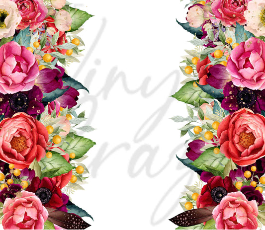 Bright Floral Border - Adhesive Vinyl Wrap