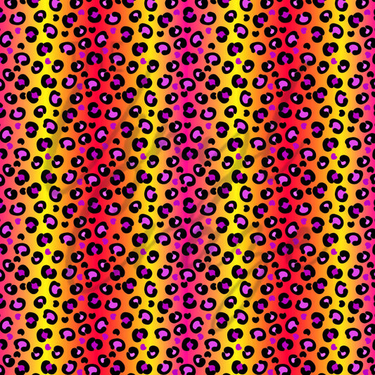 Bright Leopard Stripes - Adhesive Vinyl Sheets