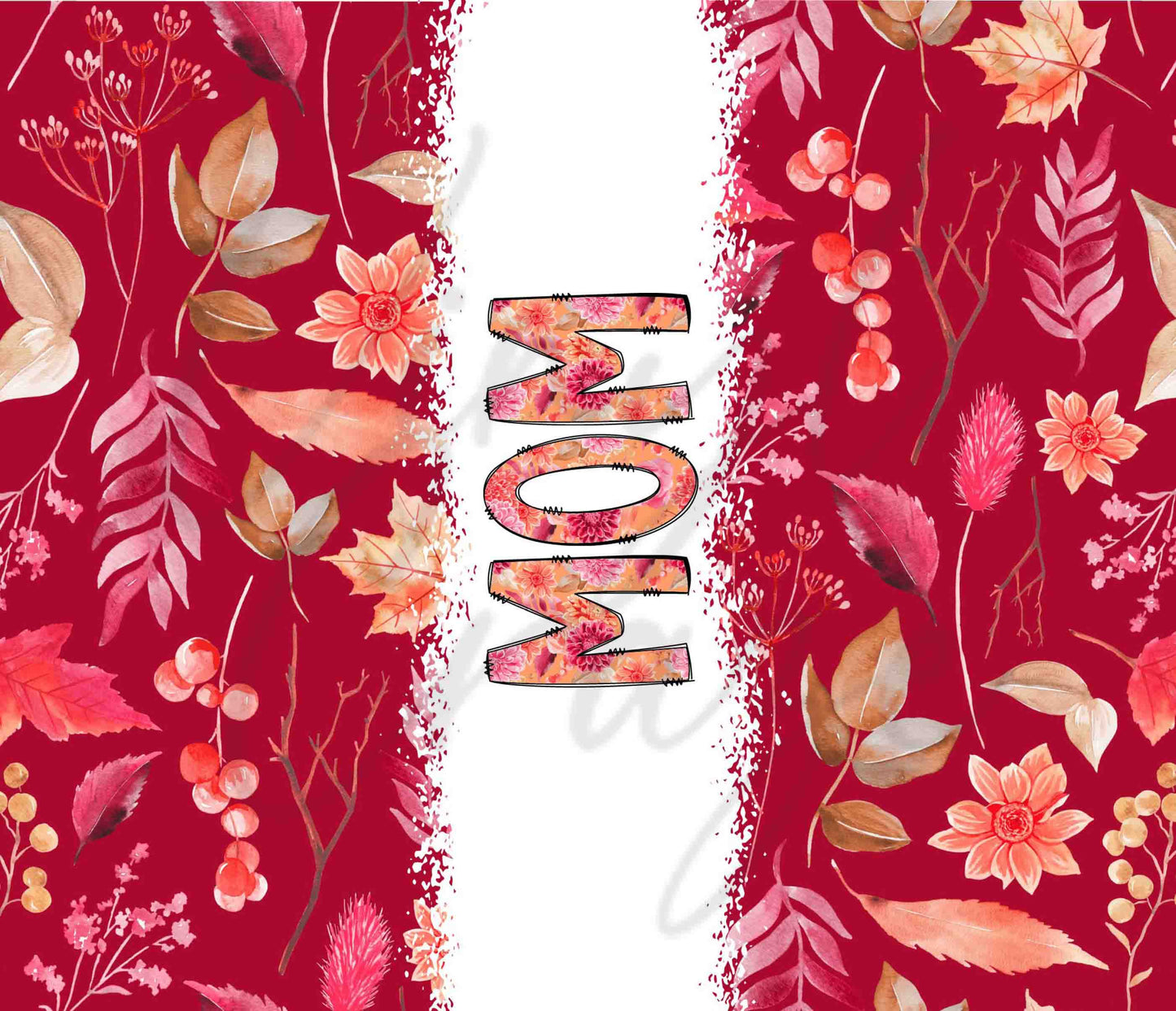 Bright Pink and Orange Florals - Adhesive Vinyl Wrap