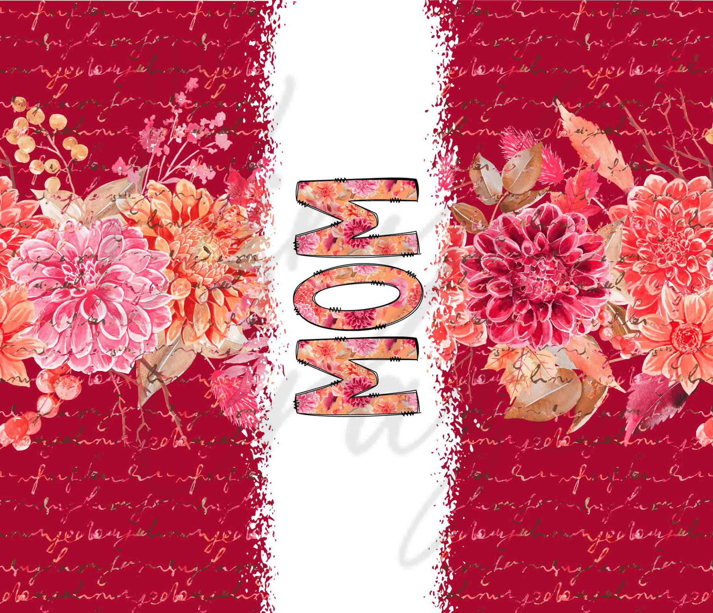 Bright Pink and Orange Florals - Adhesive Vinyl Wrap