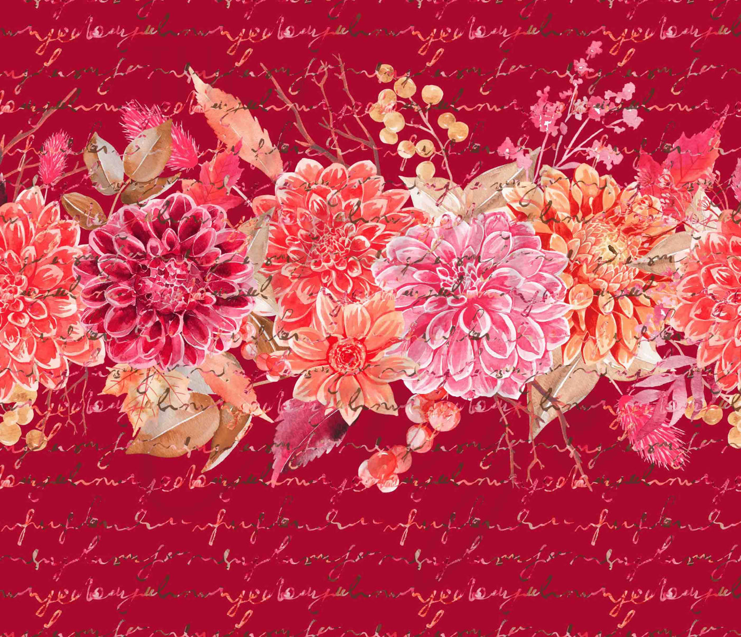 Bright Pink and Orange Florals - Adhesive Vinyl Wrap