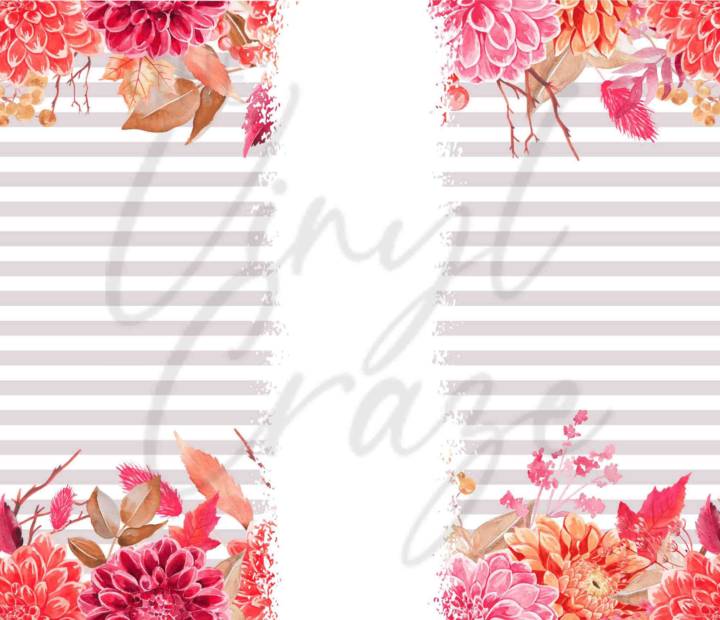 Bright Pink and Orange Florals - Adhesive Vinyl Wrap