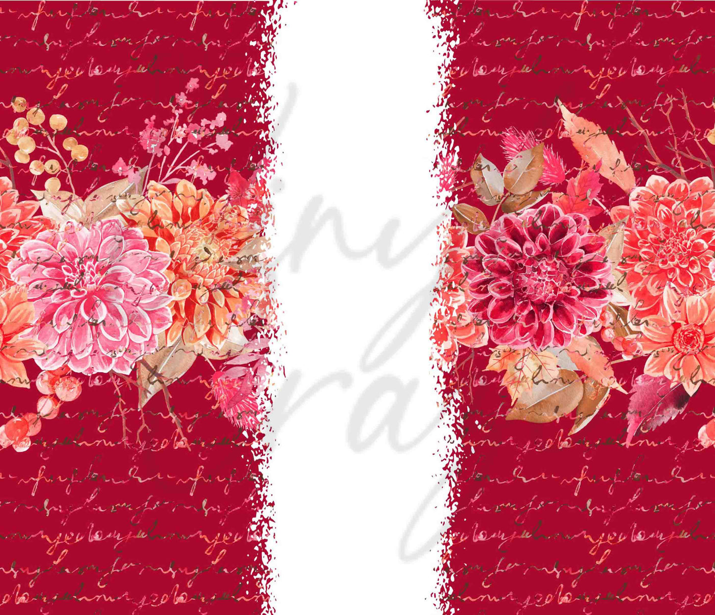 Bright Pink and Orange Florals - Adhesive Vinyl Wrap