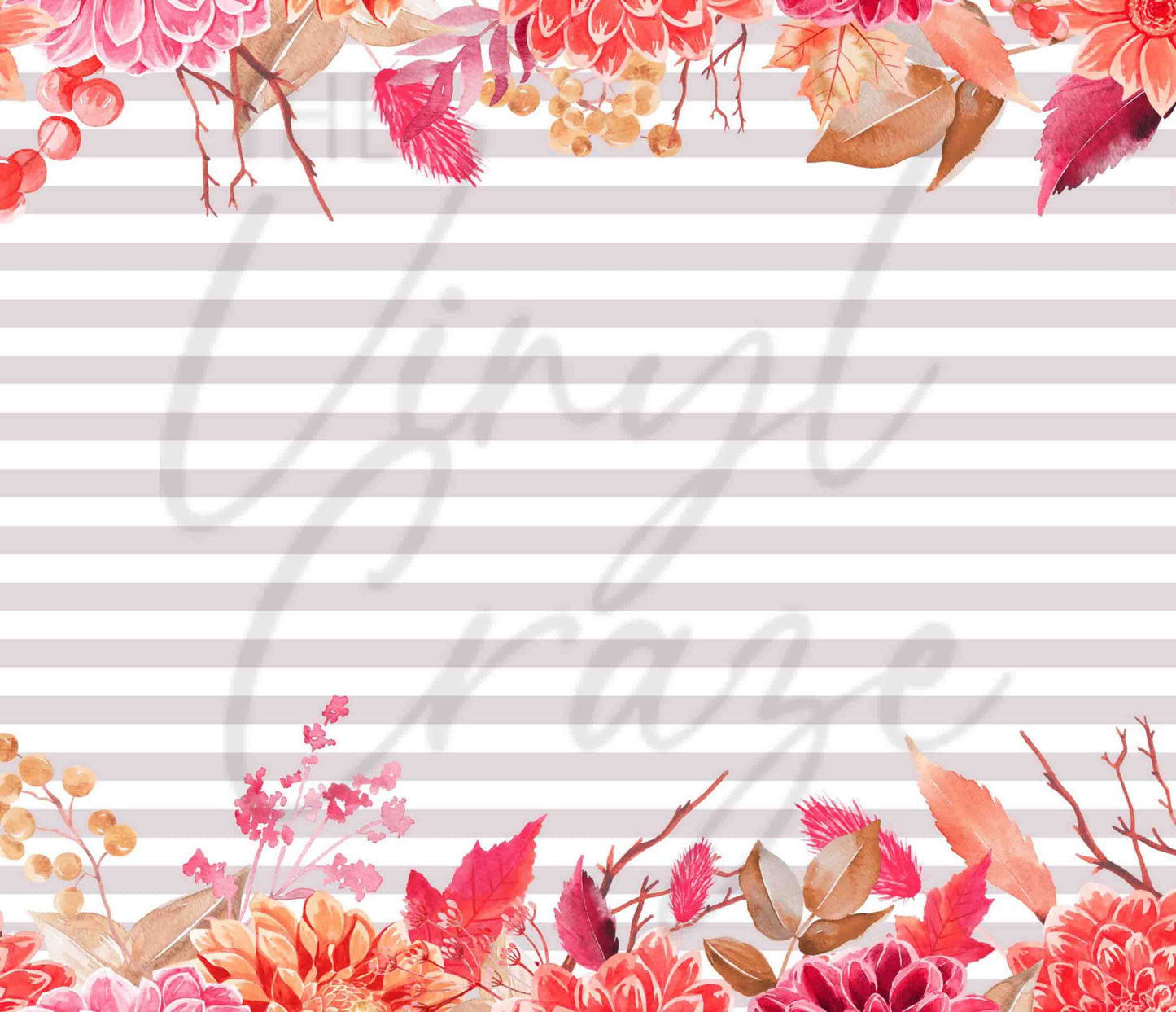 Bright Pink and Orange Florals - Adhesive Vinyl Wrap