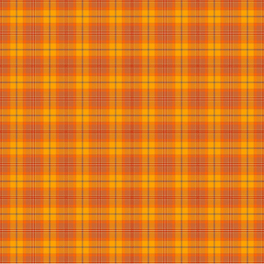 Bright Orange Plaid - Adhesive Vinyl Sheets