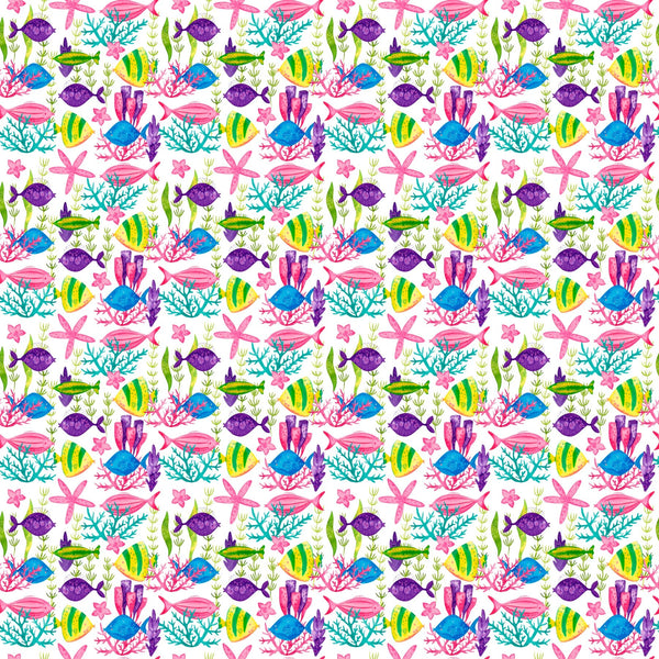Bright Tropical Sea Life - Adhesive Vinyl Sheets